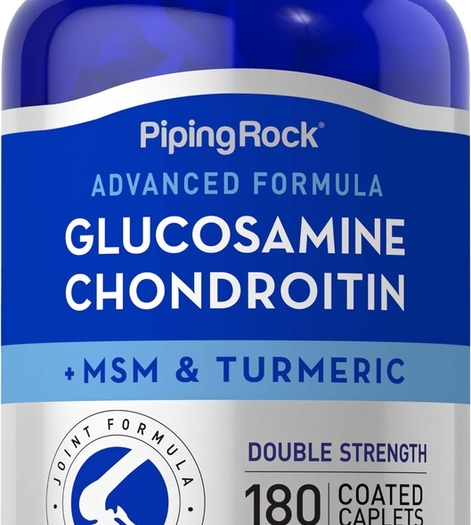 Advanced Double Strength Glucosamine Chondroitin MSM Plus Turmeric, 180 Coated Caplets