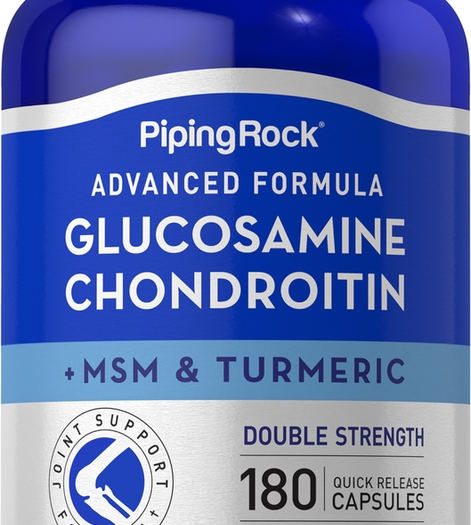 Advanced Double Strength Glucosamine Chondroitin MSM Plus Turmeric, 180 Quick Release Capsules