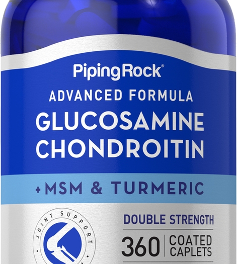 Advanced Double Strength Glucosamine Chondroitin MSM Plus Turmeric, 360 Coated Caplets