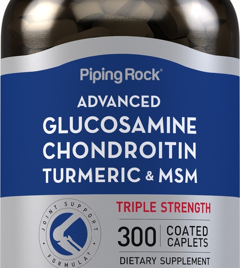 Advanced Triple Strength Glucosamine Chondroitin MSM Plus Turmeric, 300 Coated Caplets