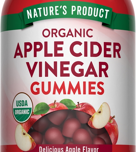 Apple Cider Vinegar (Delicious Apple) (Organic), 500 mg, 120 Gummies