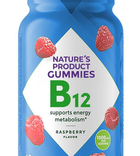 B12 (Raspberry), 1000 mcg (per serving), 60 Gummies