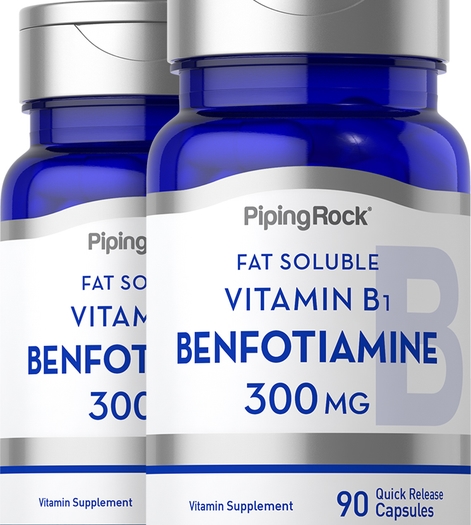 Benfotiamine Supplement (Fat Soluble Vitamin B-1) 300 mg, 90 Capsules