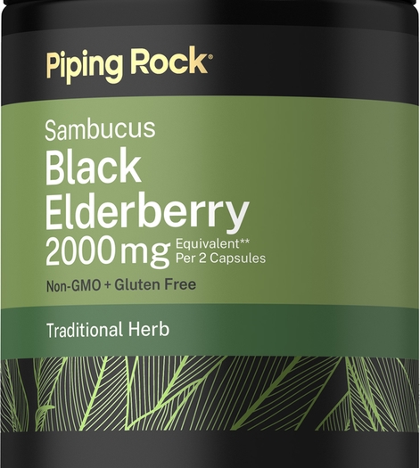 Elderberry Sambucus, 2000 mg (per serving), 180 Quick Release Capsules