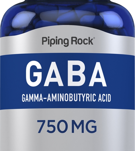 GABA Amino Acid 750 mg  (Gamma-Aminobutyric Acid) 100 Capsules