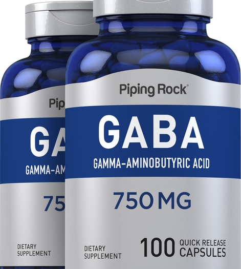 GABA 750mg 2 Bottles x 100 Capsules