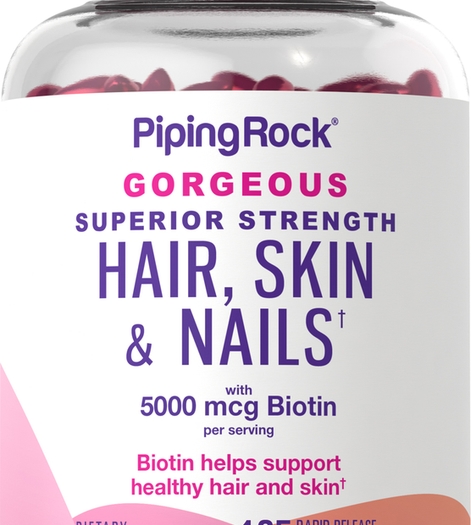 Hair, Skin & Nails infused with Moroccan Argan Oil, 165 Rapid Release Liquid Softgels
