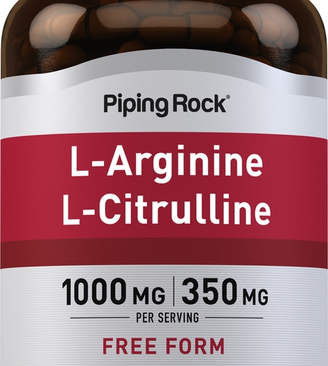L-Arginine 1000 mg & Citrulline 350 mg, 1000/350 mg, 200 Quick Release Capsules