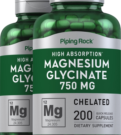 Magnesium Glycinate, 750 mg, 200 Quick Release Capsules