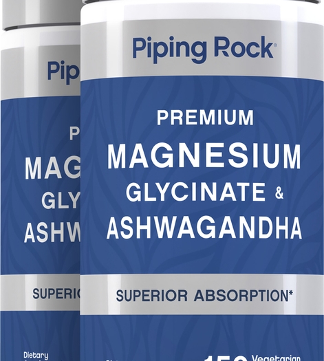 Magnesium Glycinate + Ashwagandha, 150 Vegetarian Capsules