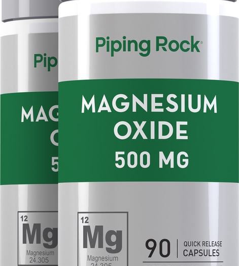 Magnesium Oxide, 500 mg, 90 Quick Release Capsules, 2  Bottles