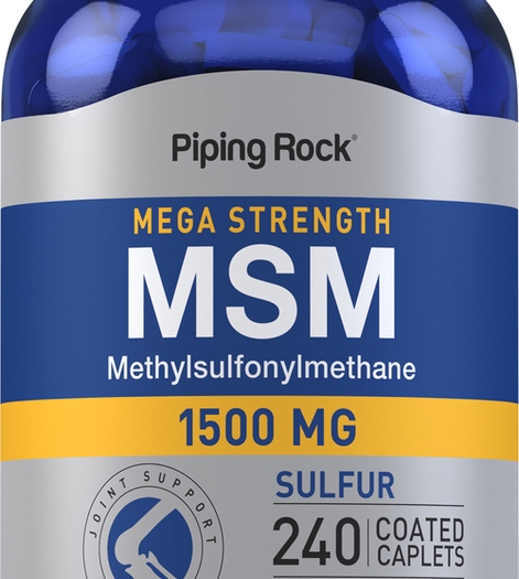 Mega MSM 1500 + Sulfur 2 Bottles x 120 Coated Caplets