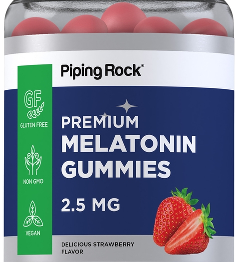 Melatonin (Delicious Strawberry), 2.5 mg, 60 Vegan Gummies