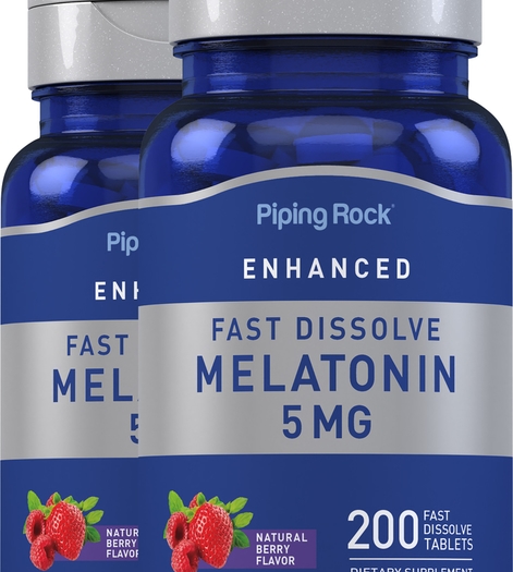 Melatonin 5 mg, 200 Fast Dissolve Tablets x 2 Bottles