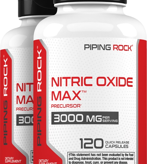 Nitric Oxide Max, 3000 mg (per serving), 120 Quick Release Capsules
