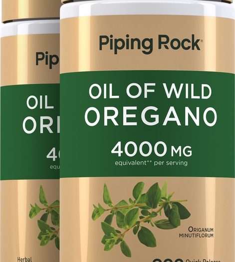 Oil of Oregano, 4000 mg (per serving), 200 Quick Release Softgels, 2  Bottles