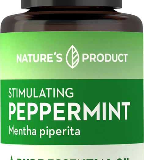 Peppermint Pure Essential Oil, 15 mL (0.51 fl.oz) Dropper Bottle