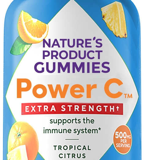 Power C (Tropical Citrus) 500 mg Extra Strength, 500 mg (per serving), 92 Gummies