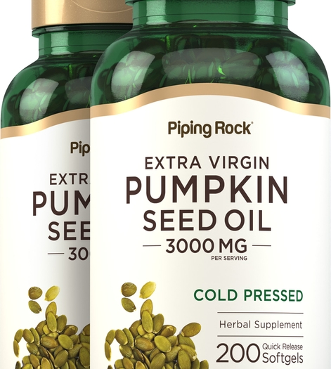Pumpkin Seed Oil, 3000 mg (per serving), 200 Quick Release Softgels, 2  Bottles