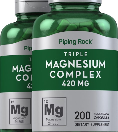 Triple Magnesium Complex 400 mg 2 Bottles x 200 Capsules