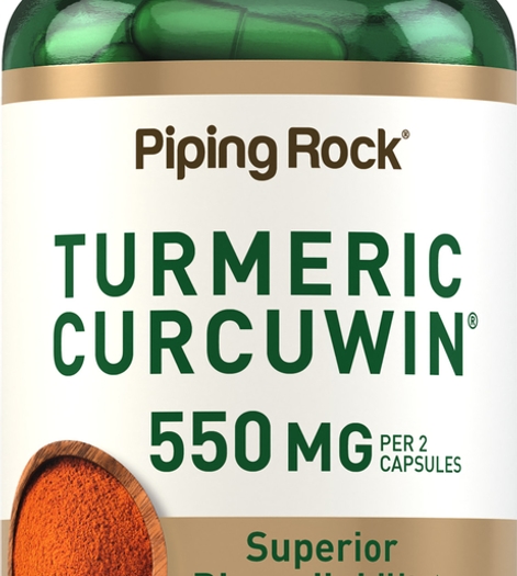 Turmeric Curcuwin Complex, 550 mg (per serving), 60 Vegan Capsules