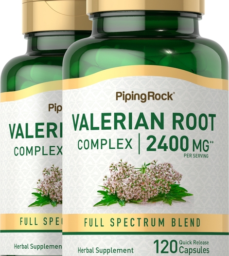 Valerian Root, 2400 mg, 120 Quick Release Capsules, 2  Bottles