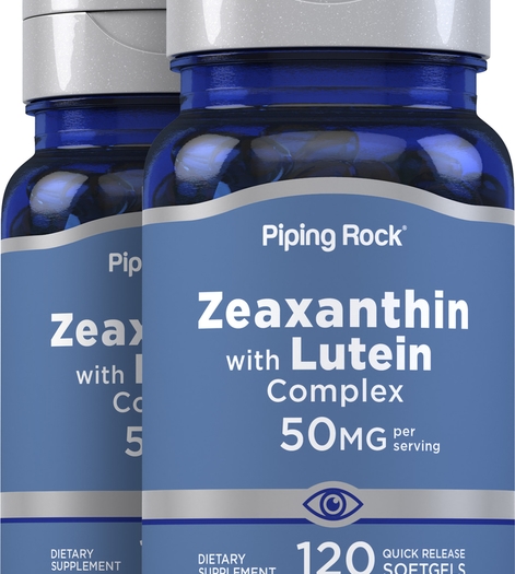 Zeaxanthin with Lutein Complex, 50 mg (per serving), 120 Quick Release Softgels, 2  Bottles