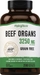 Grassfed Beef Organs , 3250 mg (per serving), 200 Quick Release Capsules