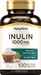 Inulin, 1000 mg (per serving), 100 Quick Release Capsules