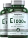 100% Natural Vitamin E-1000 IU   2 Bottles x 100 Softgels
