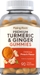 Turmeric & Ginger (Delicious Peach), 90 Vegan Gummies